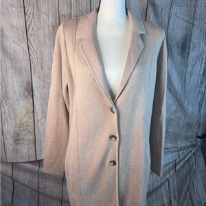 J Jill Women's Tan Sweater Blazer